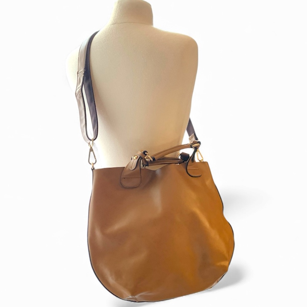 DANIER Camel Brown Large Leather Tote - Picture 2 of 5